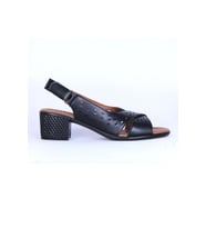 Moda Ayakkabı 548 Kadın 5Cm Topuklu Sandalet Ayakkabı (Siyah)