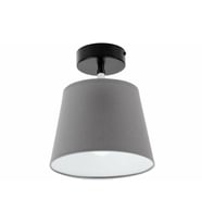 RİOLİGHT RETRO,RUSTİK,VİNTAGE GRİ KUMAŞ BAŞLIK 1XE27 DUYLU PLOFONYER TAVAN AVİZESİ 