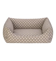 Pet Comfort Uniform Bej Puantiyeli Kedi ve Köpek Yatağı M 60x50cm