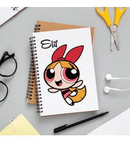 PowerPuff Girl Blossom Tasarımlı  Defter Kişiye Özel