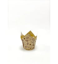 Muffin Kek Kapsülü Kalın Tulip Kraft Desenli 50li