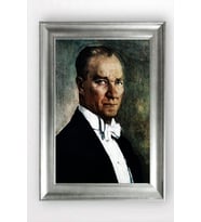 Gümüş Çerçeveli Atatürk Tablo a541