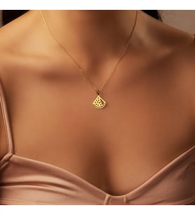 Kişiye Özel 925 Ayar Gümüş Yaz Temalı Karpuz Dillimi Model Kolye (Gold)