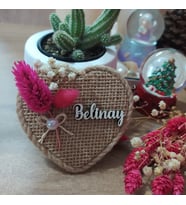 Kalp Şeklinde Söz-Nişan-Nikah-Kına-Bebek Hediyelik Hasır Magnet