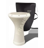 Fransua Dövme Döküm Mısır Darbuka Beyaz ( Kılıf Hediyelidir)