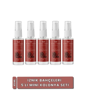 Bursa Şehir Kolonyaları, İznik Bahçeleri Kolonyası, 5'li Mini Set, 45 ml, Sprey