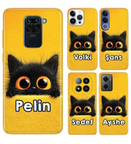 iPhone 7 8 SE 11 12 13 14 15 16 16E 17E Pro Max Plus Air Mini Kılıf YeniSeri Kişiye Özel İsim Yazılı Silikon Kapak Üşümüş Kedi