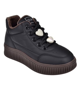 Guja Esnek Taban Kadın Spor Ayakkabı Sneaker GJ-25K419-1 SİYAH KAHVE