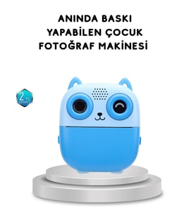 Mey İthalat® 48Mp Termal Baskılı Çocuk Dijital Kamera 1080P Video 2.4'' Ekran 6X Zoom