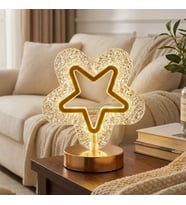 River World 3 Renk Işık Modlu Mini Şarjlı Kristal LED İçi Boş Yıldız Şekilli