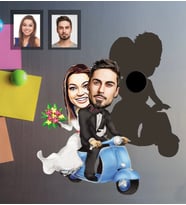 Kişiye Özel Pleksi Karikatür Magnet