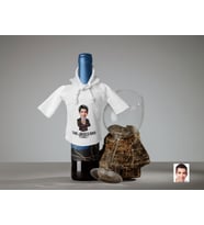 BK Gift Kişiye Özel Karikatürlü Mini Beyaz İçki Şişesi Tişörtü , Ev Bar Dekoru, Viski, Şarap, Votka, Rakı Şişesi Tişörtü, Ev Barı-9