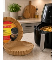 100 Lü Airfryer Kağıdı Yağ Geçirmez Yapışmaz Pişirme Kağıdı