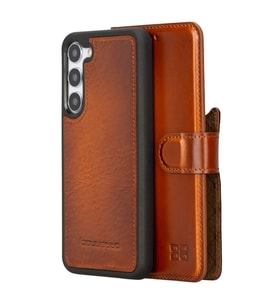 Bouletta Samsung Galaxy S23 Uyumlu Deri Cüzdanlı Kılıf RST2EF (Taba)