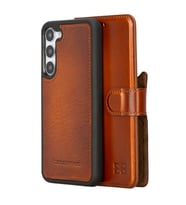 Bouletta Samsung Galaxy S23 Uyumlu Deri Cüzdanlı Kılıf RST2EF (Taba)
