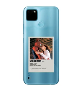 Realme C21Y/C25Y Uyumlu Spider Man Minimalist Poster Desenli Şeffaf Telefon Kılıfı