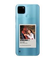 Realme C21Y/C25Y Uyumlu Spider Man Minimalist Poster Desenli Şeffaf Telefon Kılıfı