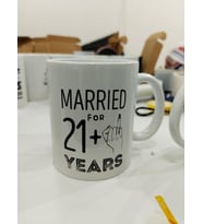 Married For 21+ Years Kupa - Evlilik Yıldönümü Komik Seramik Bardak Çift Hediyesi 325ml