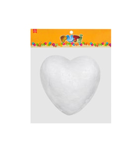 Puti Köpük Kalp 16,5 cm Tekli Paket