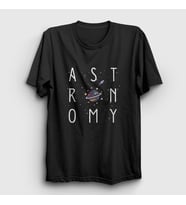 Presmono Unisex Siyah Uzay Bilim Astronomi Astronomy T-Shirt 478020tt