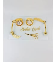 Embrace Gold Şeffaf Nişan Tepsisi (Gold)