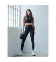 Siyah Ekstra Yüksel Bel Toparlayıcı Spor Tayt