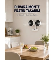 Dijital Göstergeli Çift Fan Başlıklı Masa Vantilatörü