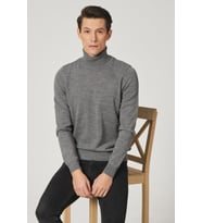 ALEXANDERGARDI BALIKÇI YAKA REGULAR FİT KAZAK (AG5032) (Gri)