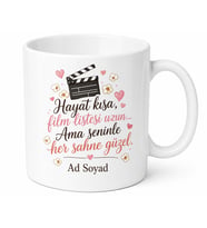 Romantik Komedi Sever Yazılı Kupa Bardak Özel Tasarım Hediye Porselen Mug