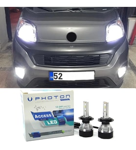 Fiat Fiorino Led Xenon Uzun + Kısa Far Ampulü H4 Access Yeni Seri Beyaz