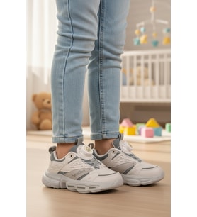 United Colors Of Benetton Gri Misina Bağcıklı Erkek Çocuk Spor Ayakkabı BNI-10255 P