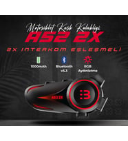 Motosiklet İntercom Seti 2 Kişi Bağlantılı Bluetooth V5.3 Rgb Kask Kulaklığı Yeni