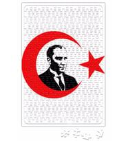Mustafa Kemal Atatürk Türkbayrağı Puzzle 240 Parça Yapboz