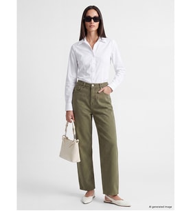 LCWAIKIKI Classic Yeşil Mom Fit Kadın Jean Pantolon