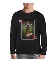Harley Quinn - Sane Again Siyah Çocuk Sweatshirt