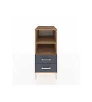 Kronos Komodin 2 Raflı 2 Çekmeceli 44x59x96 Çam-Antrasit