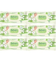 Bebem Natural Islak Bebek Mendili Narin Dokunuş / Yenidoğan 90 Yaprak Plastik Kapaklı 6 Lı Set