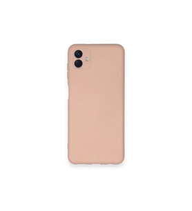 Samsung Galaxy A04 Kılıf Nano İçi Kadife Silikon - Pudra