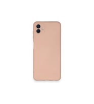 Samsung Galaxy A04 Kılıf Nano İçi Kadife Silikon - Pudra