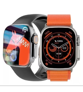 Hw8 Ultra Çift Kordon 49mm - Siri Nfc Bluetooth Arama Konuşma - İos & Android Uyumlu Akıllı Saat