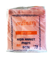 Ordinary Turuncu Market Poşeti Torbası - Hışır Atlet Poşet - Orta Boy - 26 x 50 Cm. - 1 Kg.
