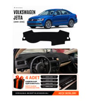 VOLKSWAGEN JETTA (2010-2018) Uyumlu Torpido Örtüsü Torpido Kılıfı - Siyah