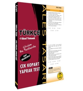Tasarı ALES Türkçe Sözel Yetenek Yaprak Test Çek Kopart