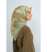 Armine Saf İpek Sura Eşarp-2026 İlkbahar-Yaz- 951900D (Yeşil)