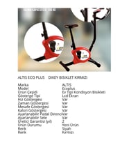 Eco Plus Dikey Bisiklet Kırmızı