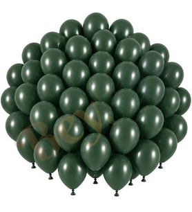 Kış Yeşili Renk Lateks Retro Balon (30 cm) - 50 Adet
