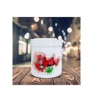 Flowers Kırmızı Gelincik Çiçeği Baskılı Küllük Kül Tablası-27372