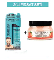 Fontenay Pudra Toz Wax Mavi 20gr + Face And Body Peeling Scrub Yüz Maskesi Çilek 350ml 2'Li Set