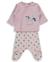 Civil Baby Unicorn Baskılı 1-9 Ay Pijama Takımı - Pembe
