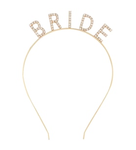 Altın Gold Renk Bekarlığa Veda Kristal Taş Bride Tacı İthal 16x10 cm